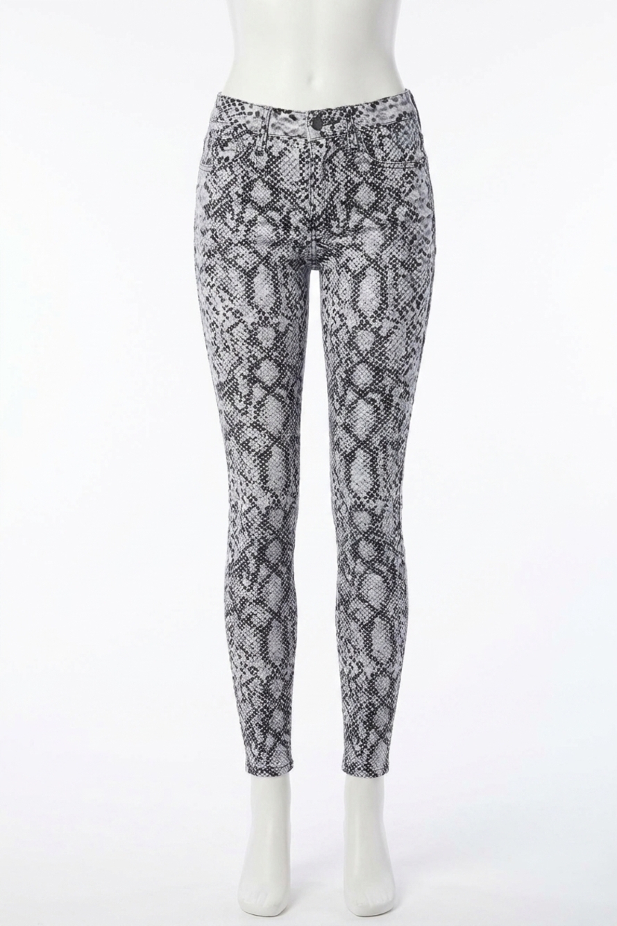 NEW GOOD AMERICAN good waist crop high waisted jeans in snake